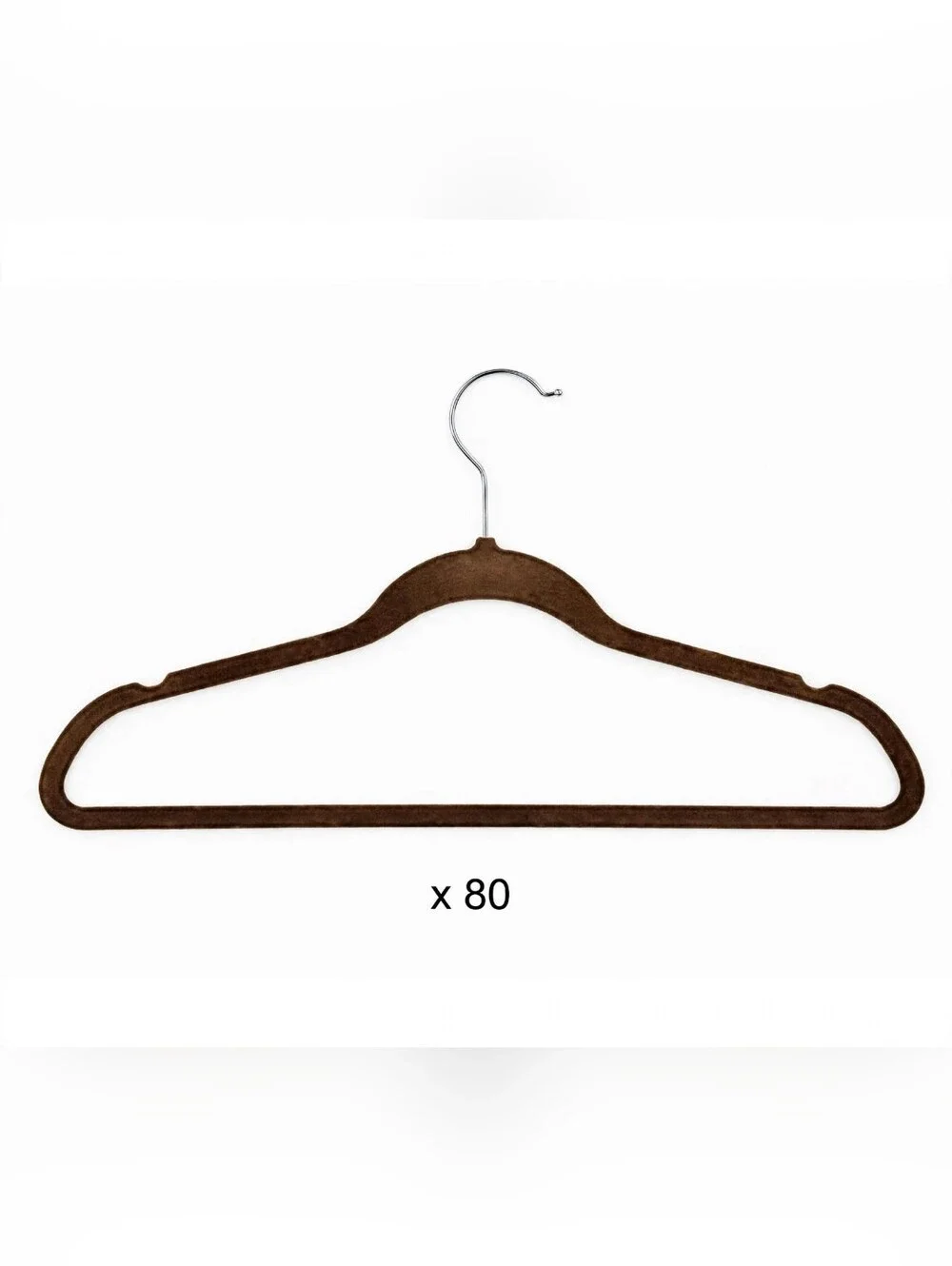 Joy Mangano Huggable Hangers 80pc Set Brown Vintage NIB